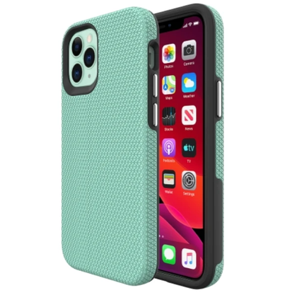 iPhone 12 / 12 Pro phone case anti drop anti slip shockproof rugged dotted mint green
