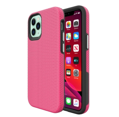 iPhone 12 / 12 Pro phone case anti drop anti slip shockproof rugged dotted pink
