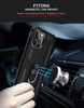 iPhone 12 /12 pro phone case black ring armor anti drop shockproof rugged protective