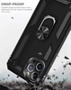 iPhone 12 /12 pro phone case black ring armor anti drop shockproof rugged protective