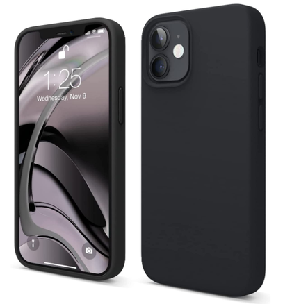 iPhone 12 mini phone case Soft Flexible Rubber Protective Cover black