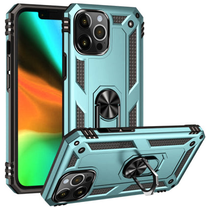 iPhone 13 Pro phone case green ring armor anti drop shockproof rugged protective