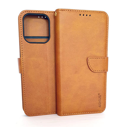 iPhone 13 Pro phone case wallet cover flip anti drop anti slip shockproof brown