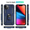 iPhone 13 phone case blue ring armor anti drop shockproof rugged protective