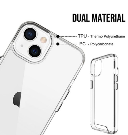 iPhone 13 phone case clear hard anti drop anti slip shockproof rugged
