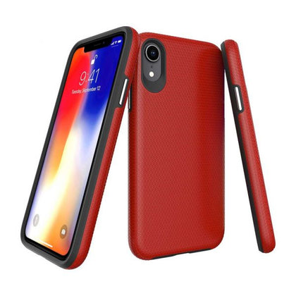 iPhone XR phone case anti drop anti slip shockproof rugged dotted red
