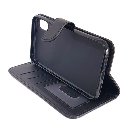 iPhone XR phone case wallet cover flip anti drop anti slip shockproof black